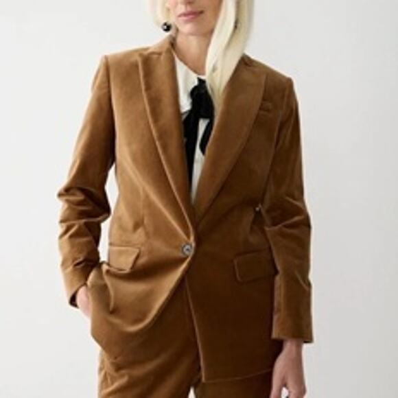J Crew Velvet Willa Blazer in Stretch Velvet - Picture 1 of 9